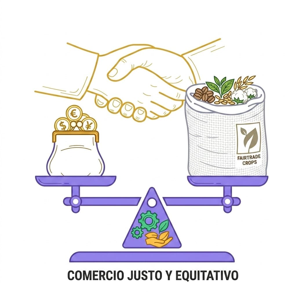 Ilustración: comercio justo y equitativo