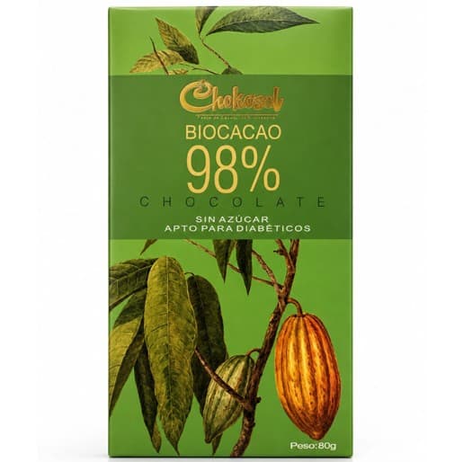Biocacao 98% Sin Azúcar 80 g
