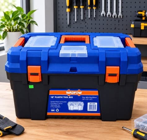 Caja de herramientas plástica WADFOW de 18