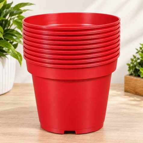 Macetas de Plástico rojo
